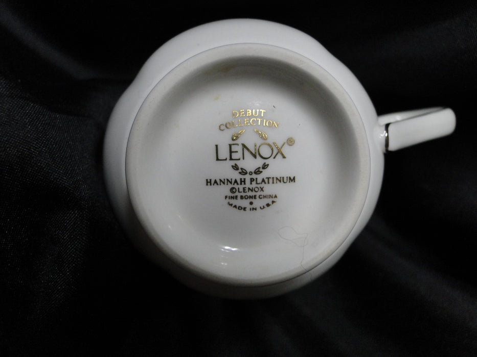 Lenox Hannah Platinum, White Design: Cup & Saucer Set (s), 3" Tall