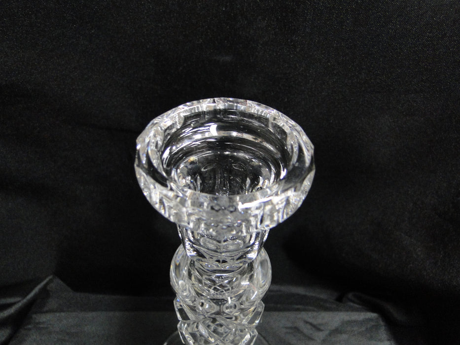 Gorham Clear w/ Criss Cross Cuts: Candlestick, 7 3/4" Tall, Sticker