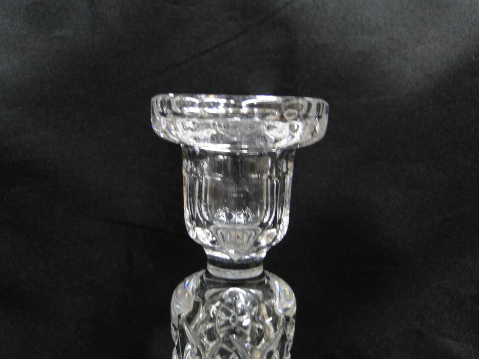 Gorham Clear w/ Criss Cross Cuts: Candlestick, 7 3/4" Tall, Sticker