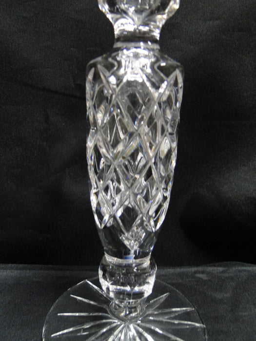 Gorham Clear w/ Criss Cross Cuts: Candlestick, 7 3/4" Tall, Sticker