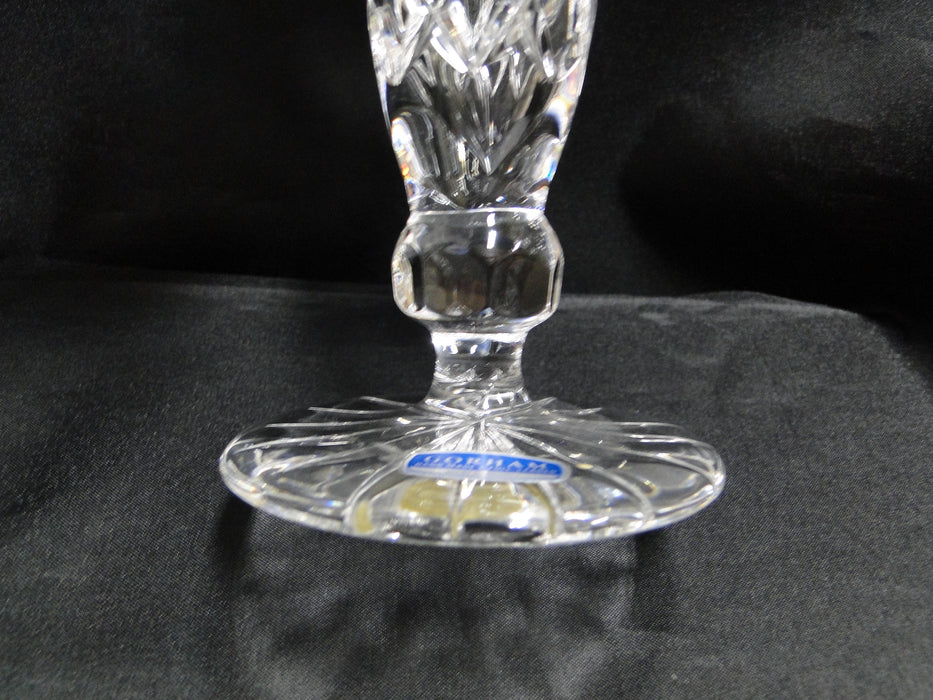 Gorham Clear w/ Criss Cross Cuts: Candlestick, 7 3/4" Tall, Sticker