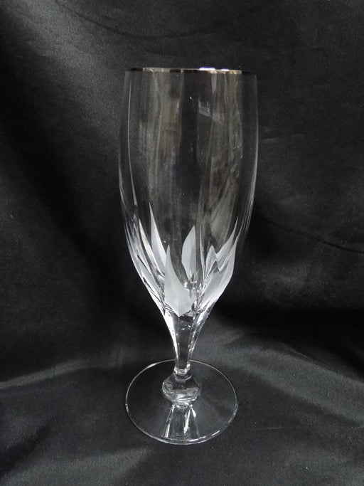 Mikasa Flame D'Amore Platinum, Cut Frosted Swirls: Iced Tea (s), 8 1/2"