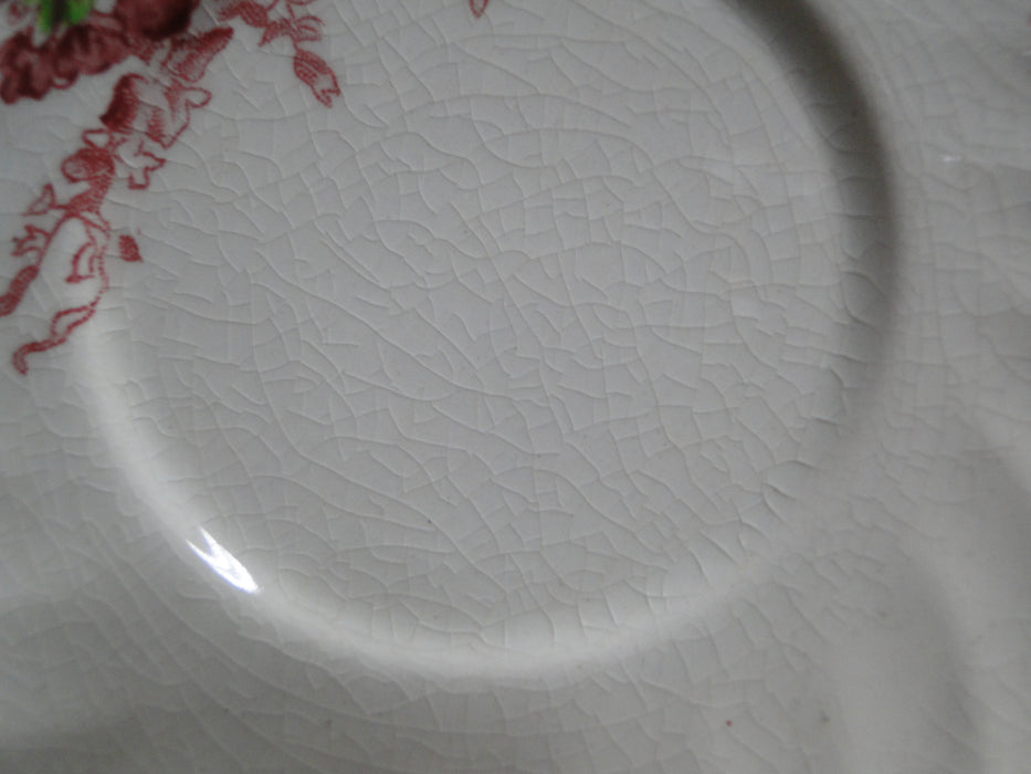 Spode Fairy Dell, Multicolored Florals, Swirl Rim: 5 5/8" Saucer Only, As Is