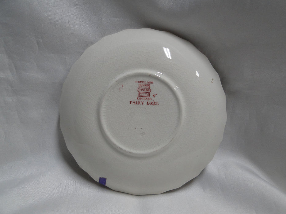Spode Fairy Dell, Multicolored Florals, Swirl Rim: 5 5/8" Saucer Only, As Is