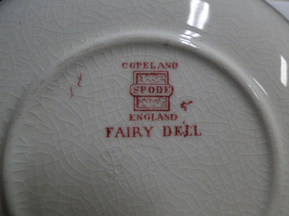 Spode Fairy Dell, Multicolored Florals, Swirl Rim: 5 5/8" Saucer Only, As Is