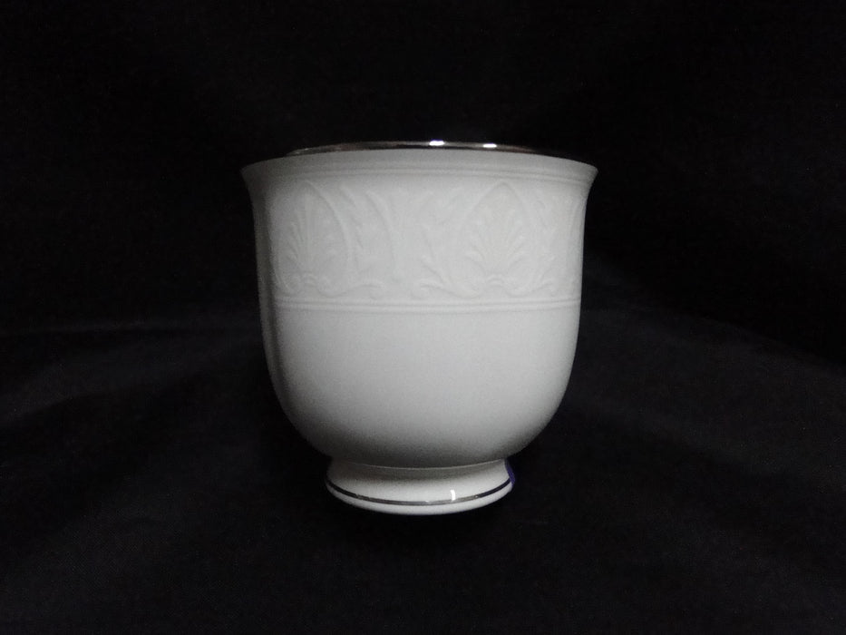 Lenox Hannah Platinum, White Design: 3" Tall Cup Only, As Is, No Saucer