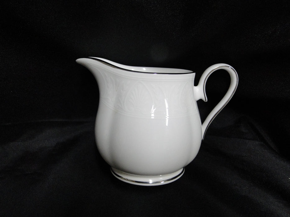 Lenox Hannah Platinum, White Design: Creamer / Cream Pitcher, 3 5/8" Tall