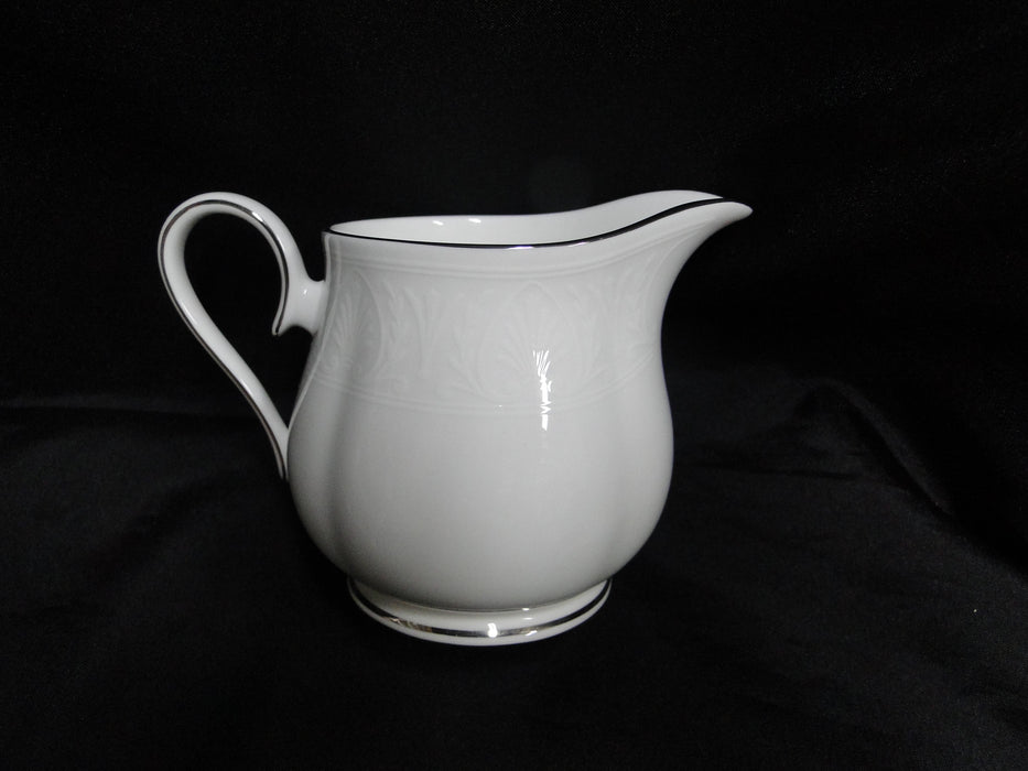 Lenox Hannah Platinum, White Design: Creamer / Cream Pitcher, 3 5/8" Tall