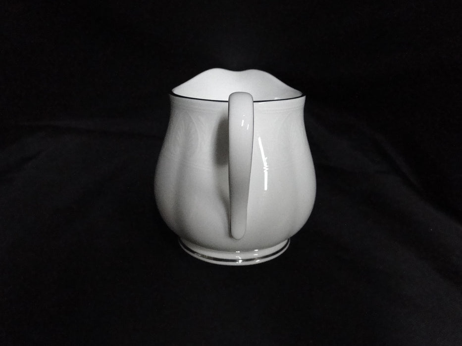 Lenox Hannah Platinum, White Design: Creamer / Cream Pitcher, 3 5/8" Tall
