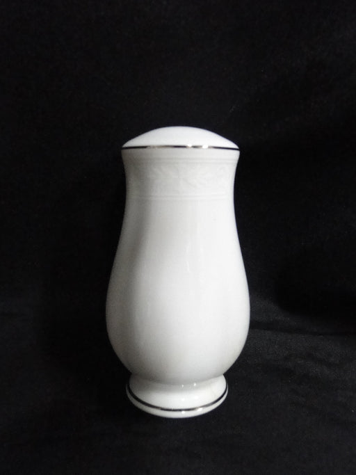 Lenox Hannah Platinum, White Design: Salt OR Pepper Shaker, 3 3/4" Tall, 3 Hole
