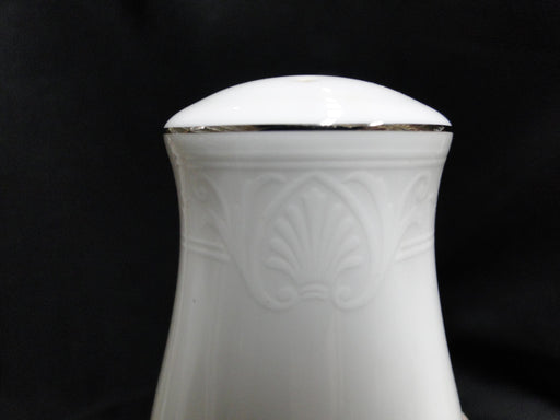 Lenox Hannah Platinum, White Design: Salt OR Pepper Shaker, 3 3/4" Tall, 3 Hole