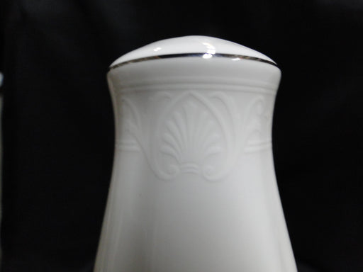 Lenox Hannah Platinum, White Design: Salt OR Pepper Shaker, 3 3/4" Tall, 7 Hole
