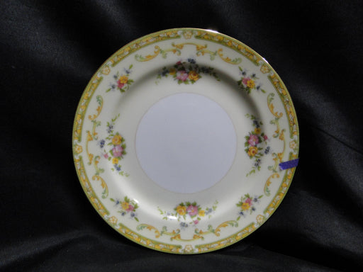 Noritake Arlene, 95645, Green Edge, Tan Scrolls: Salad Plate, 7 1/2", As Is
