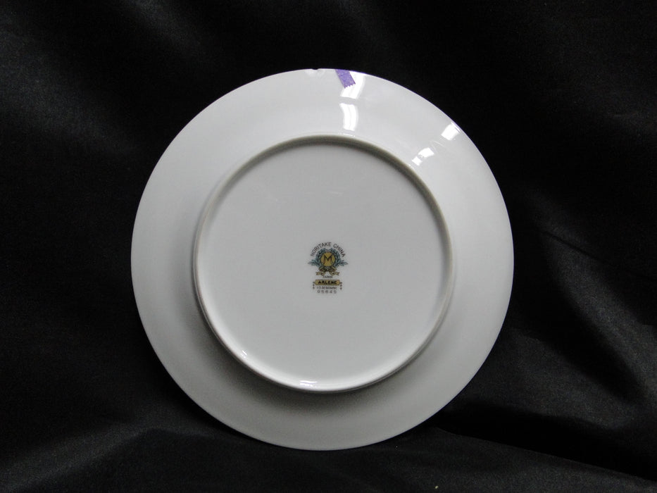 Noritake Arlene, 95645, Green Edge, Tan Scrolls: Salad Plate, 7 1/2", As Is