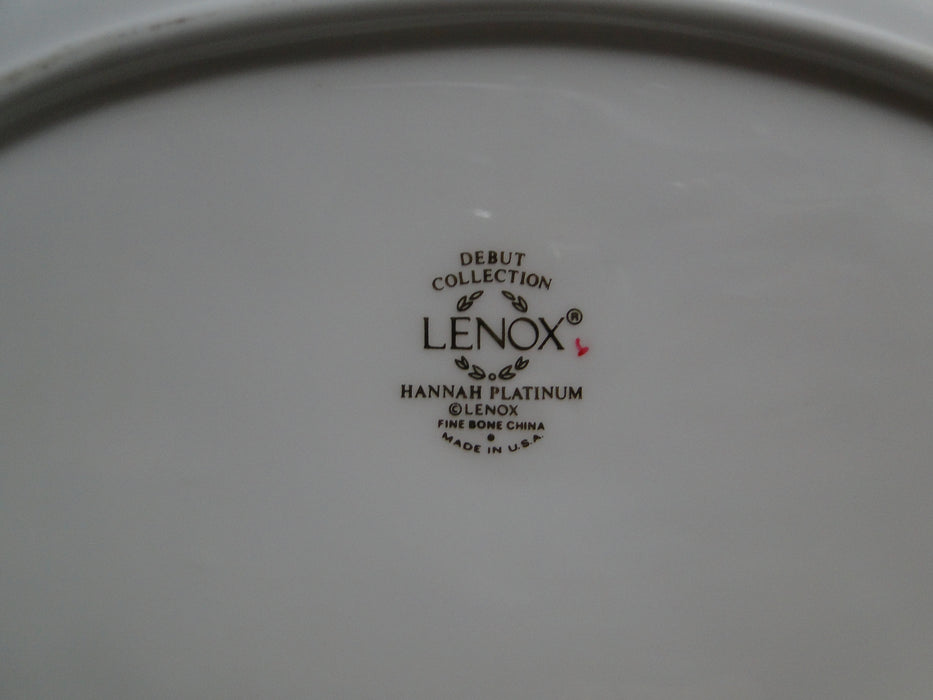 Lenox Hannah Platinum, White Design: Gravy Boat & Separate Underplate