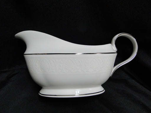 Lenox Hannah Platinum, White Design: Gravy Boat & Separate Underplate