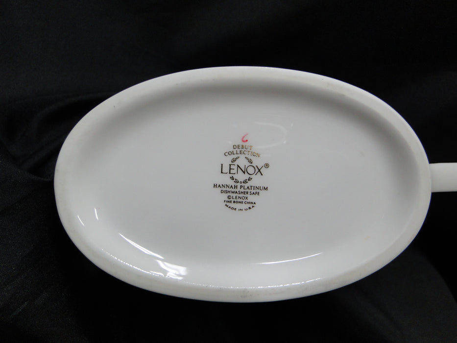 Lenox Hannah Platinum, White Design: Gravy Boat & Separate Underplate