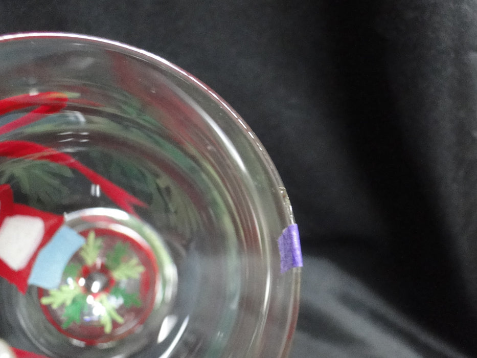 Block 12 Days of Christmas: "11 Pipers" Water or Wine Goblet, 9 1/8", As Is
