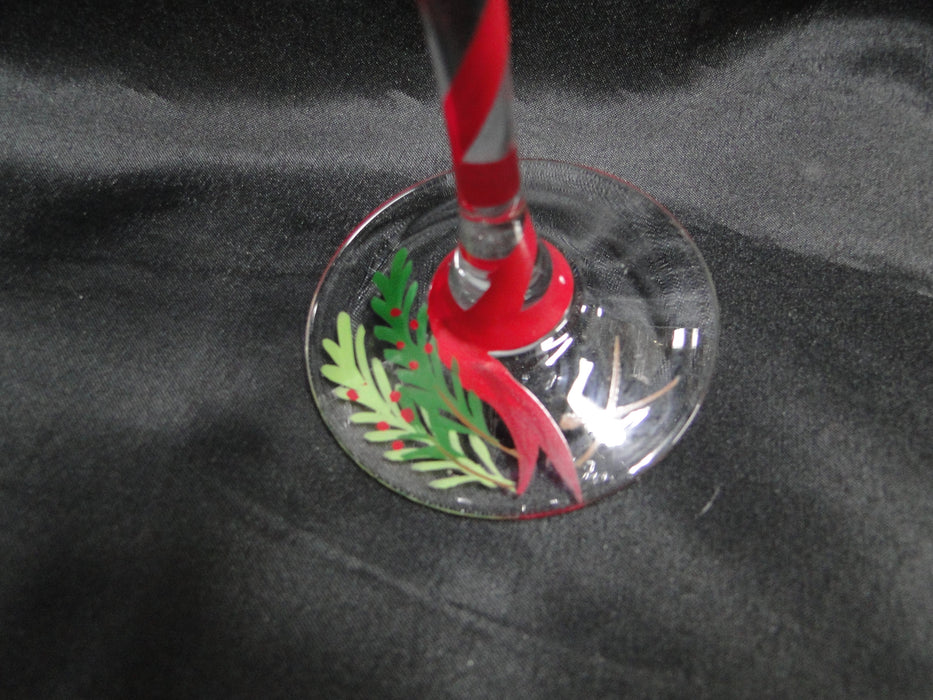 Block 12 Days of Christmas: "11 Pipers" Water or Wine Goblet, 9 1/8", As Is