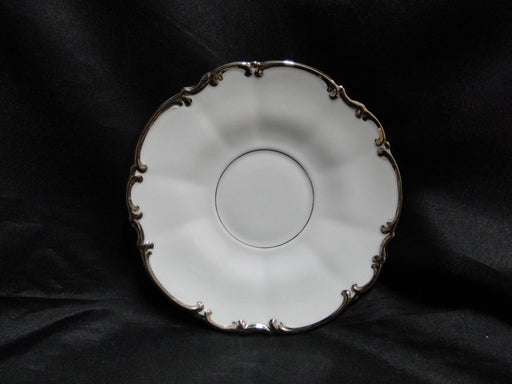 Hutschenreuther Revere, White w/ Platinum: 6 1/4" Saucer Only, No Cup