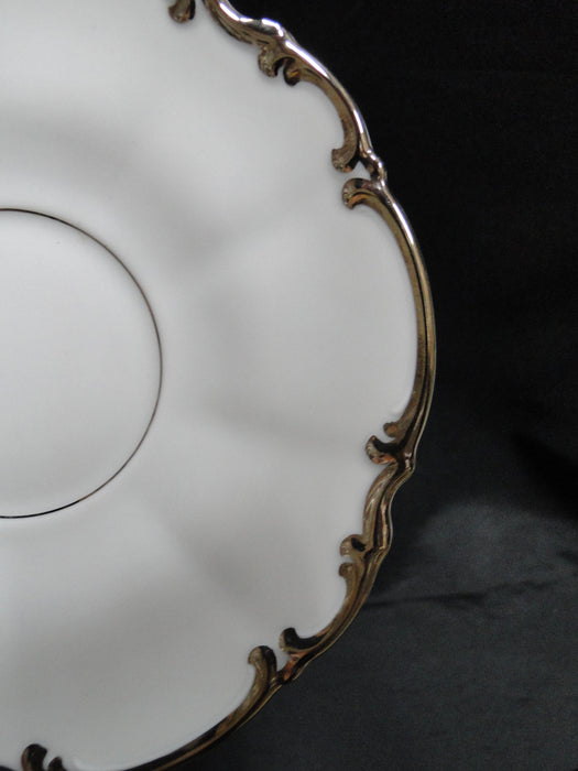Hutschenreuther Revere, White w/ Platinum: 6 1/4" Saucer Only, No Cup