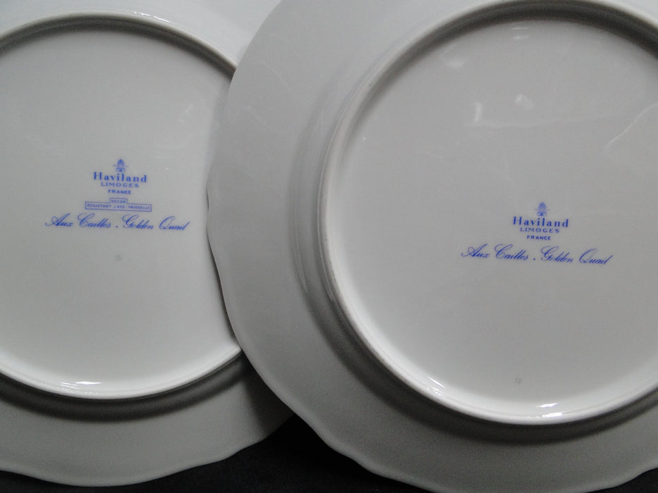 Haviland (Limoges) Golden Quail, Aux Cailles, Birds: Dinner Plate (s), 10 1/8"