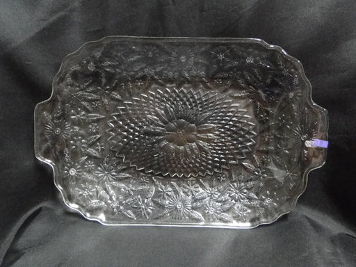 Indiana Glass Pineapple & Floral Clear: Oval Platter, 11 3/8" x 7 3/8", As Is