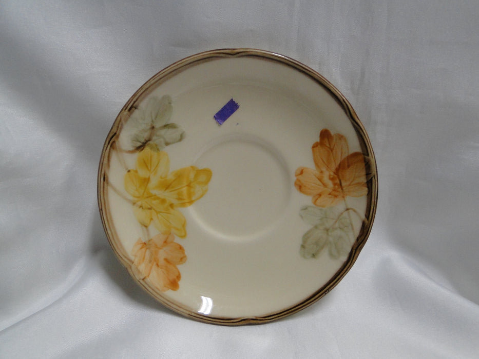 Franciscan October, USA, Fall Leaves: Cup & Saucer Set, 3 1/4" Tall, Flaw