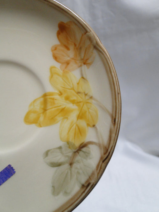 Franciscan October, USA, Fall Leaves: Cup & Saucer Set, 3 1/4" Tall, Flaw