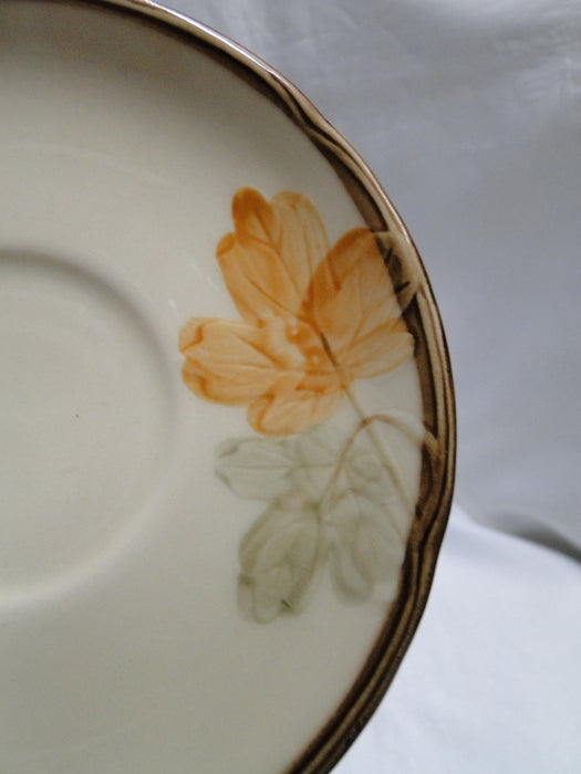 Franciscan October, USA, Fall Leaves: Cup & Saucer Set, 3 1/4" Tall, Flaw