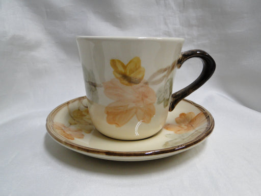 Franciscan October, USA, Fall Leaves: Cup & Saucer Set, 3 1/4" Tall, Flaw