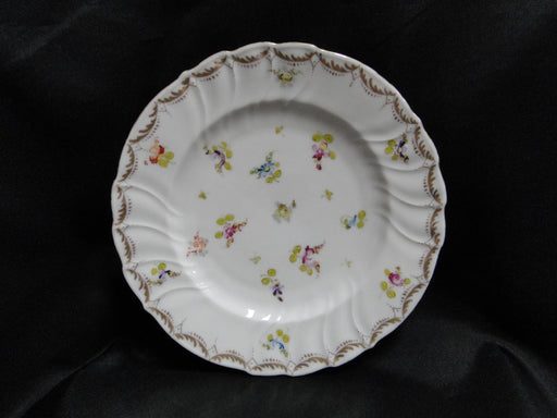 RL Dresden White w/ Multicolored Florals, Gold Swag: Salad Plate, 7 1/2", Wear