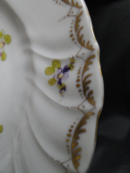 RL Dresden White w/ Multicolored Florals, Gold Swag: Salad Plate, 7 1/2", Wear