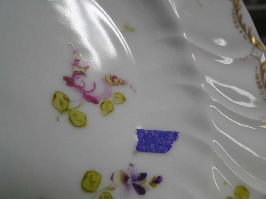RL Dresden White w/ Multicolored Florals, Gold Swag: Salad Plate, 7 1/2", Wear