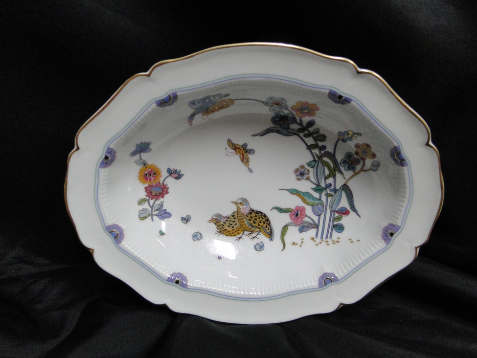 Haviland (Limoges) Golden Quail, Aux Cailles, Birds: Oval Serving Bowl, 9 1/2"
