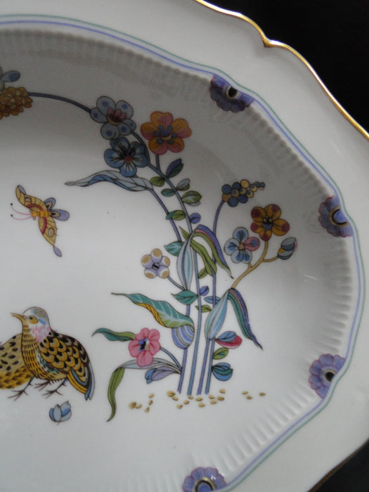 Haviland (Limoges) Golden Quail, Aux Cailles, Birds: Oval Serving Bowl, 9 1/2"