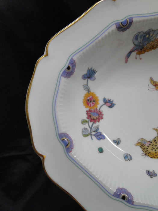 Haviland (Limoges) Golden Quail, Aux Cailles, Birds: Oval Serving Bowl, 9 1/2"