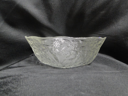 Indiana Glass Pineapple & Floral Clear: Round Serving Bowl, 7 3/8", As Is