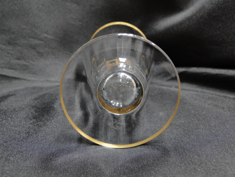 Tiffin Rambler Rose, Encrusted Gold Band: Iced Tea / Parfait (s), 6 1/8"