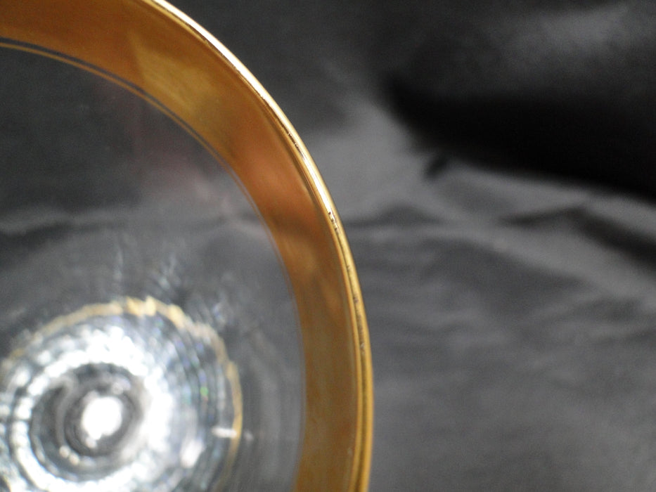 Tiffin Rambler Rose, Encrusted Gold Band: Iced Tea / Parfait (s), 6 1/8"