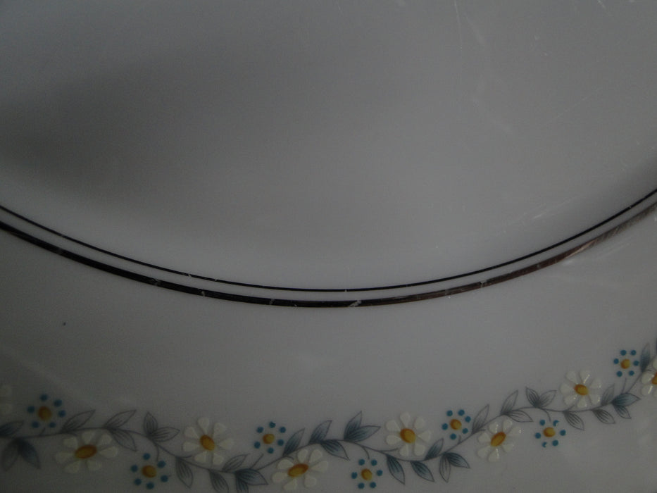 Oxford (Lenox) Holyoke, Daisies, Gray & Blue Leaves: Dinner Plate, 10 3/4", Wear