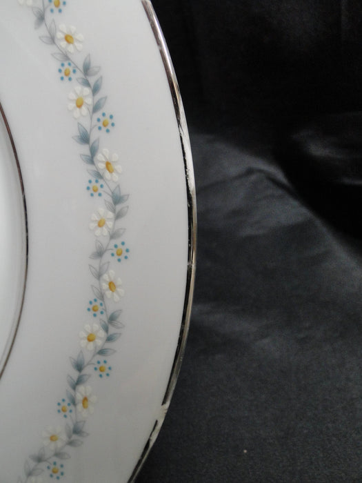 Oxford (Lenox) Holyoke, Daisies, Gray & Blue Leaves: Dinner Plate, 10 3/4", Wear