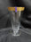 Tiffin Rambler Rose, Encrusted Gold Band: Iced Tea / Parfait, 6 1/8" Tall, As Is
