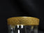 Tiffin Rambler Rose, Encrusted Gold Band: Iced Tea / Parfait, 6 1/8" Tall, As Is