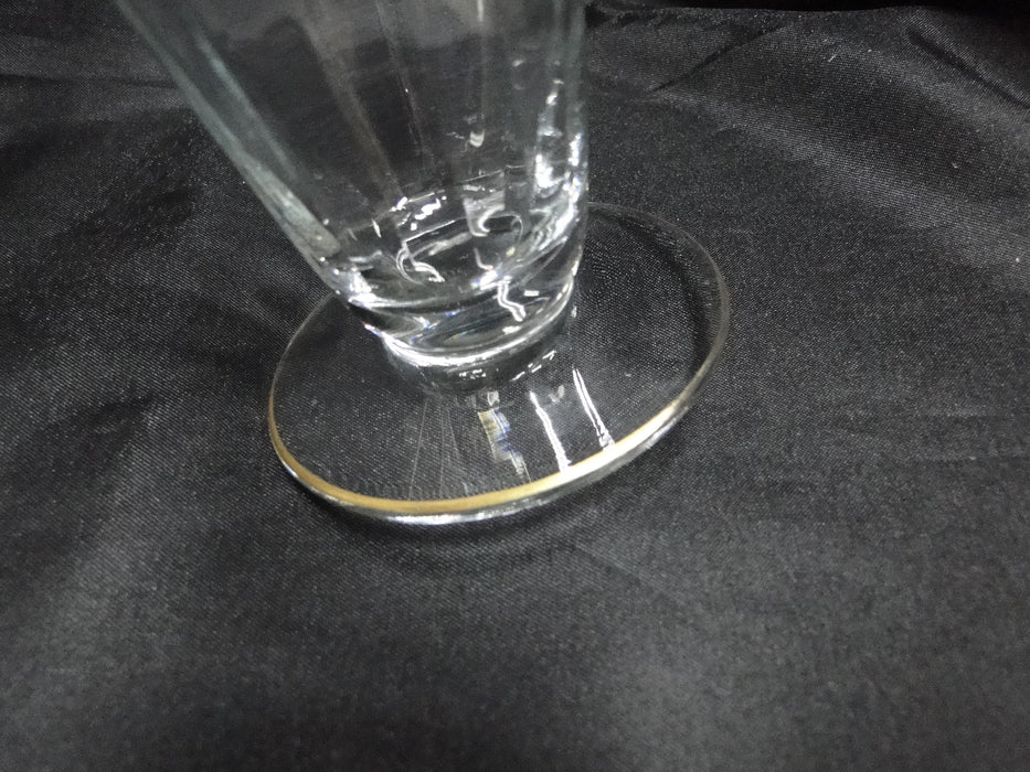 Tiffin Rambler Rose, Encrusted Gold Band: Iced Tea / Parfait, 6 1/8" Tall, As Is