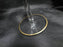 Tiffin Rambler Rose, #14188, Encrusted Gold Band: Water or Wine Goblet, 7 1/4"