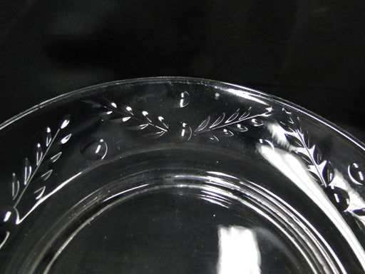 Clear Glass w/ Circles & Leaves: Salad Plate, 7", CR#129