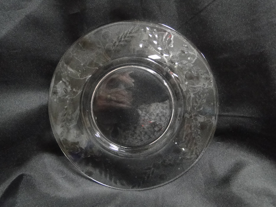 Clear Glass w/ Circles & Leaves: Salad Plate, 7", CR#129