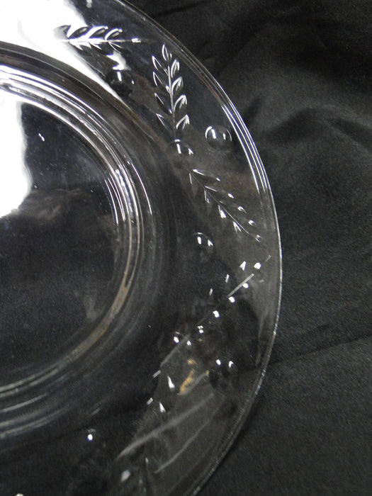 Clear Glass w/ Circles & Leaves: Salad Plate, 7", CR#129