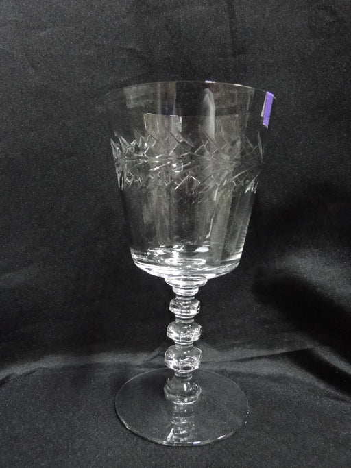 Tiffin Franciscan Mayflower, 17301: Etched Laurel Water Goblet, 6 1/4", As Is